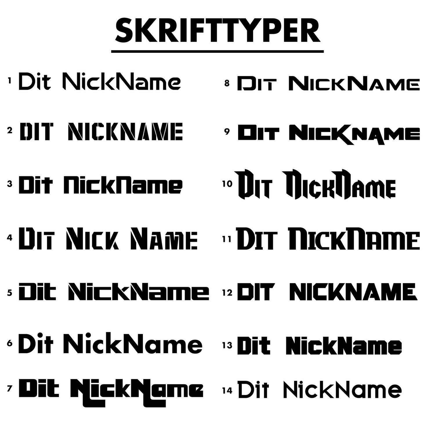 Nickname - make it stick